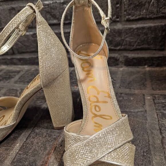 Sam Edelman Gold Heel Sandals size 6.5 - Picture 10 of 10